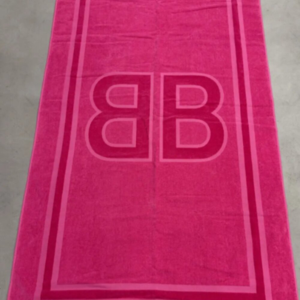 Balenciaga   BB Beach Towel in Pink